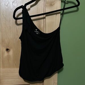 Black One-Shoulder Top